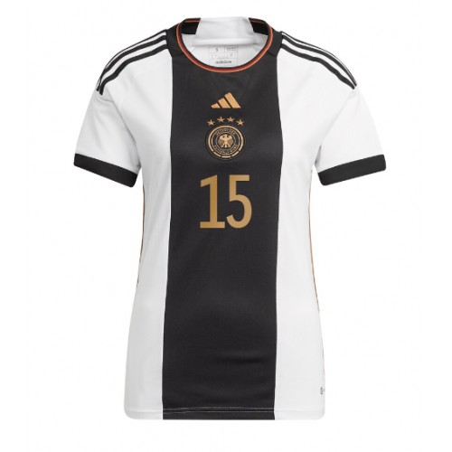 Maillot de foot Allemagne Niklas Sule #15 Domicile Femmes Monde 2022 Manches Courte